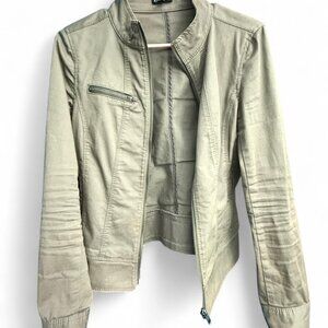 Express Women's Khaki and Green Jacket